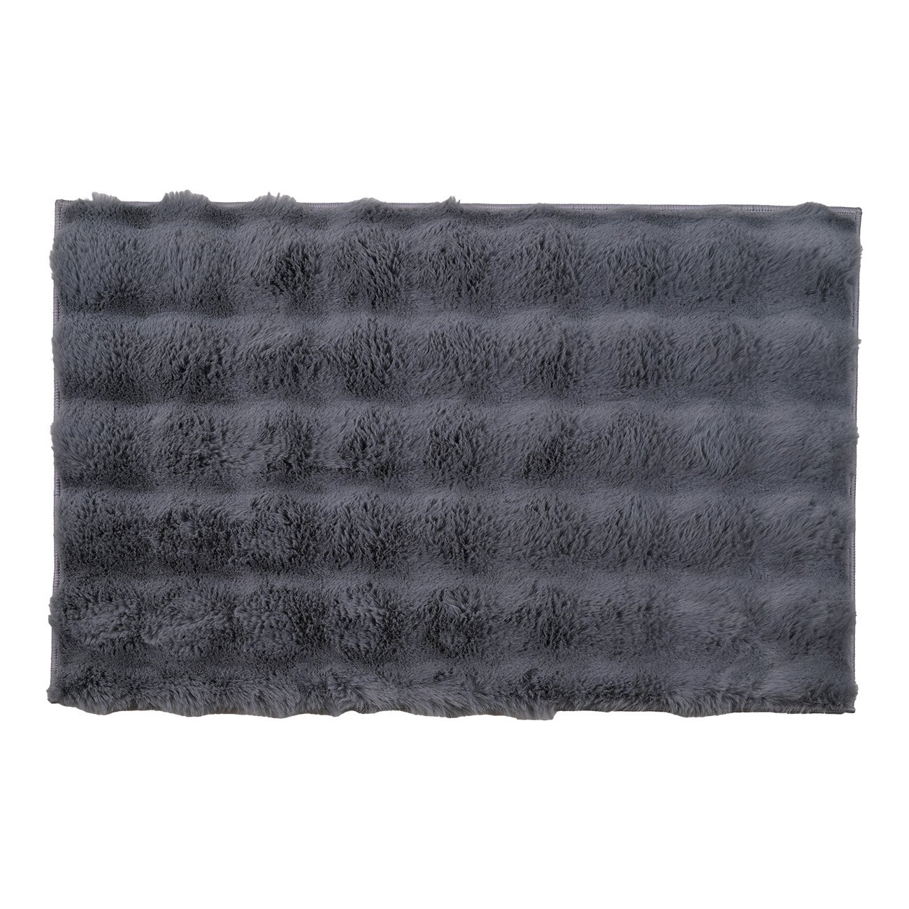 700-01263 Χαλί "BUBBLE" με ανάγλυφο πέλος γούνας σε χρώμα γκρι 200x250 - Image 1