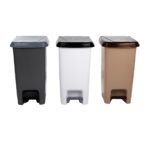 Κάδος πεντάλ "SLIM" σε χρώμα μπεζ/καφέ 25Lt 23x30x46
