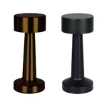 Επιτραπέζιο φωτιστικό από μέταλλο σε χρώμα καφέ 9x9x21