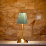 Επιτραπέζιο επαναφορτιζόμενο φωτιστικό "VERDE" σε χρώμα πράσινο/χρυσό 1800mAh