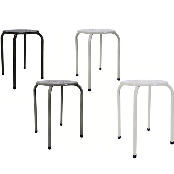 Σκαμπό Μεταλλικό 30x30x45cm Σε 3 Χρώματα