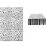 Σετ Πλακίδια Πέτρα Λευκό 30.5x30.5x2cm 6Τμχ