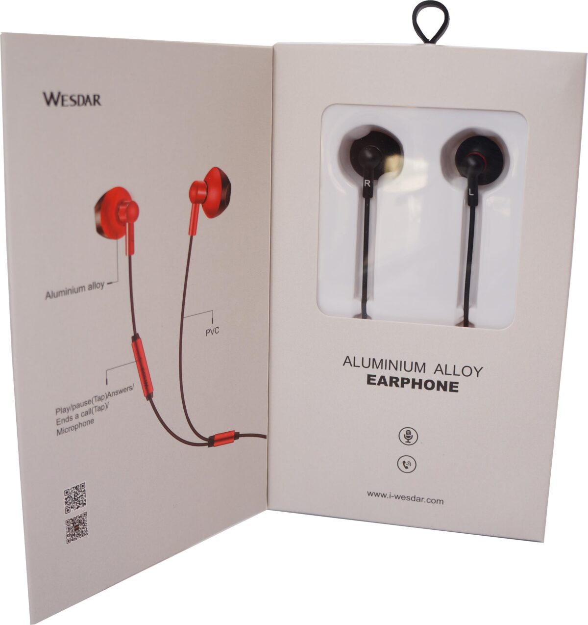 WESDAR R25 IN-EAR HEADPHONES, ΜΑΥΡΟ - Image 2