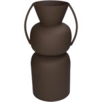 Βάζο ArteLibre Καφέ Μέταλλο 19x15.5x34cm