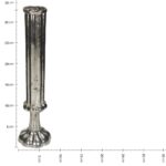 Βάζο ArteLibre Φλάουτο Χειροποίητο Ασημί Γυαλί 8.5x8.5x33cm - Image 2