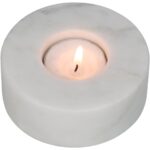 Κηροπήγιο ArteLibre Λευκό Μάρμαρο 9x9x3cm - Image 2