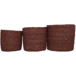Καλάθι ArteLibre Almond Seagrass 20x20x18cm Σετ 3Τμχ - Image 2
