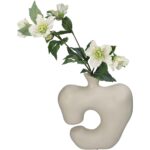 Βάζο ArteLibre Ακανόνιστο Ιβουάρ Polyresin 22.5x8x23.5cm - Image 2