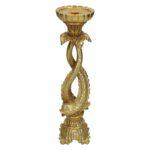 Κηροπήγιο ArteLibre Ψάρι Χρυσό Polyresin 10.5x10.5x27cm - Image 2