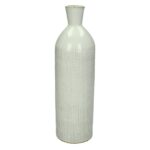 Βάζο ArteLibre Λευκό Πέτρα 9.3x9.3x32cm