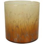 Κηροπήγιο ArteLibre Πορτοκαλί Γυαλί 15x15x16cm