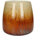 Κηροπήγιο ArteLibre Πορτοκαλί Γυαλί 23x23x23cm