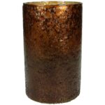 Κηροπήγιο ArteLibre Amber Γυαλί 12x12x20cm