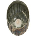Κηροπήγιο ArteLibre Ασημί Γυαλί 12x12x12cm - Image 2
