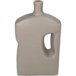 Βάζο ArteLibre Μπουκάλι Μπεζ Κεραμικό 16x8.3x28.5cm